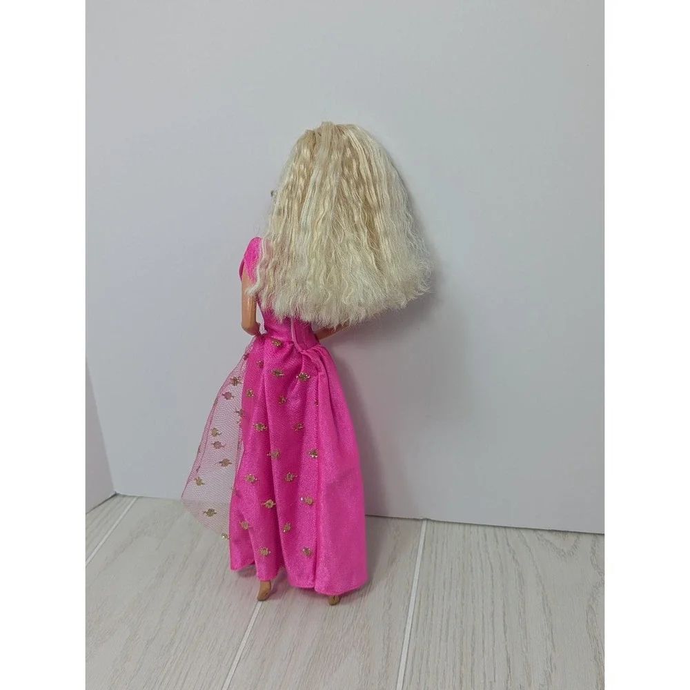 Mattel‎ blonde1994 Super Talk Barbie doll works earrings ring crimped hair